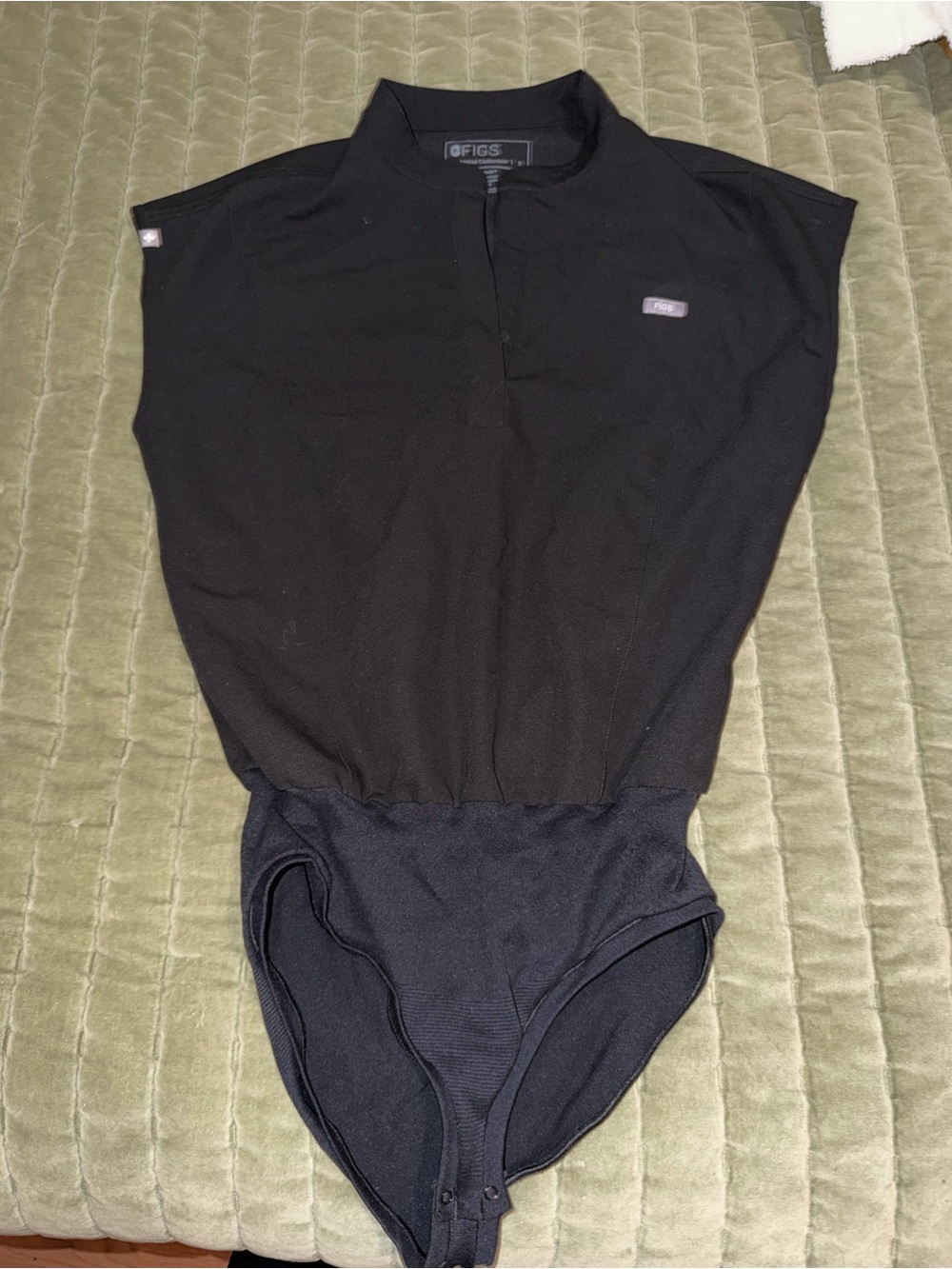 FIGS Men's Black Bodysuit Undershirt